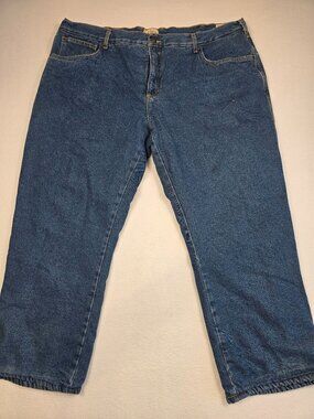 Red Head Brand Co. Mens 46x30 Blue Jeans  Flannel Lined Denim